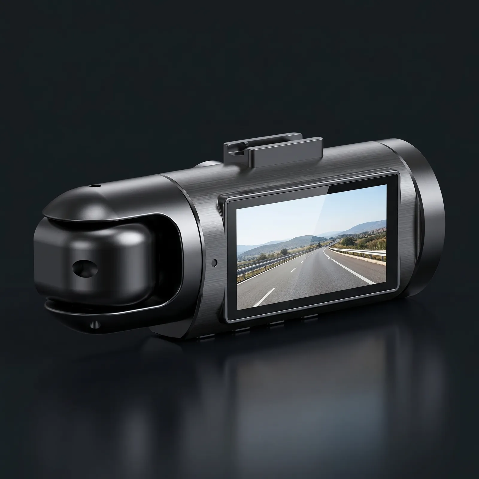 Dashure screen showing a clear road view